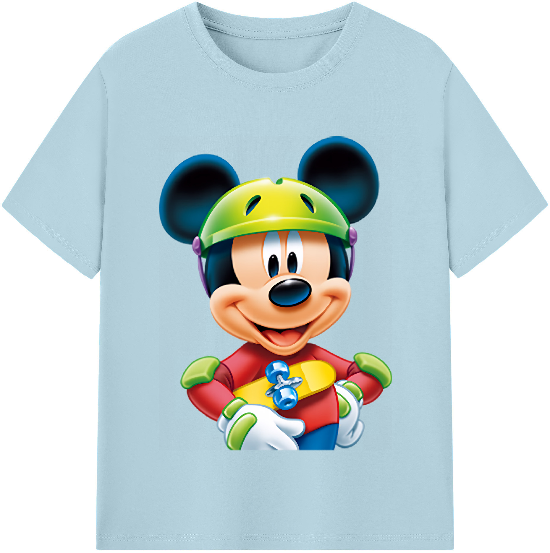 （画像用） ミッキーマウス Mickey Mouse 綿100％半袖Tシャツ（フロントプリント）
